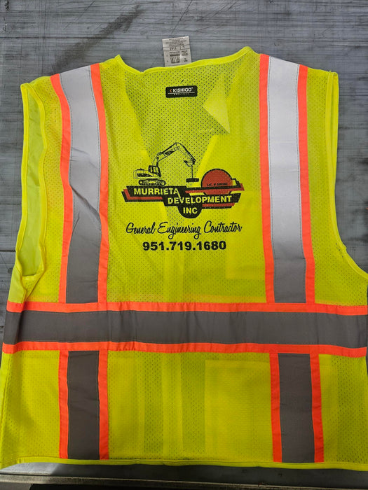 Murrieta Development Kishigo 1163 Class II Safety Vest Lime