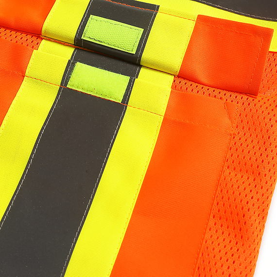 M7138C-3 - Contrast High Viz Vest Orange