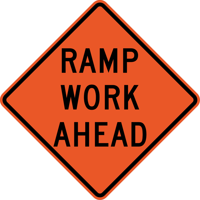 C23(CA) ALT RAMP WORK AHEAD