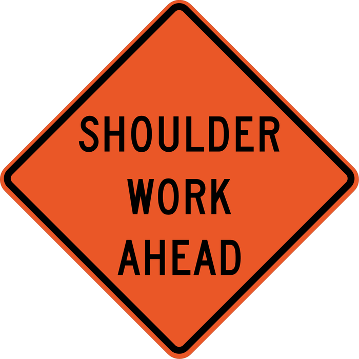 C24(CA) SHOULDER WORK AHEAD