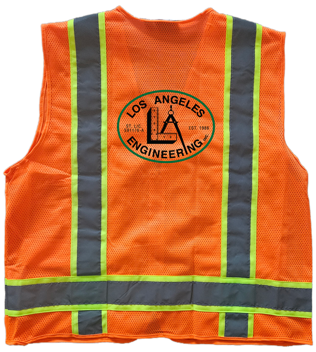 LA ENGINEERING 98-2980 Class II Safety Vest Orange