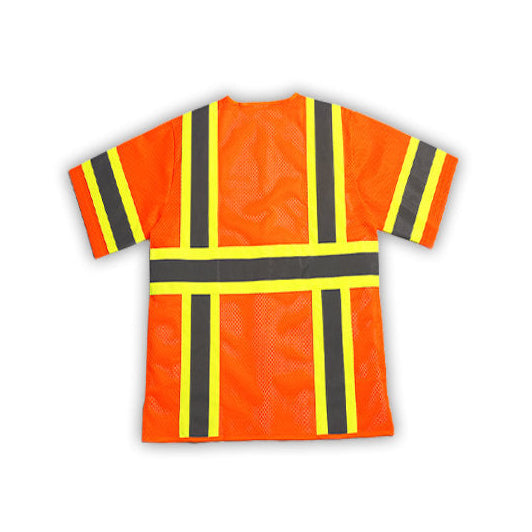 M7138C-3 - Contrast High Viz Vest Orange