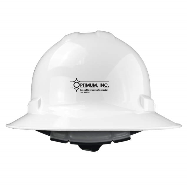 QHR6-4 White Full Brim Hard Hat