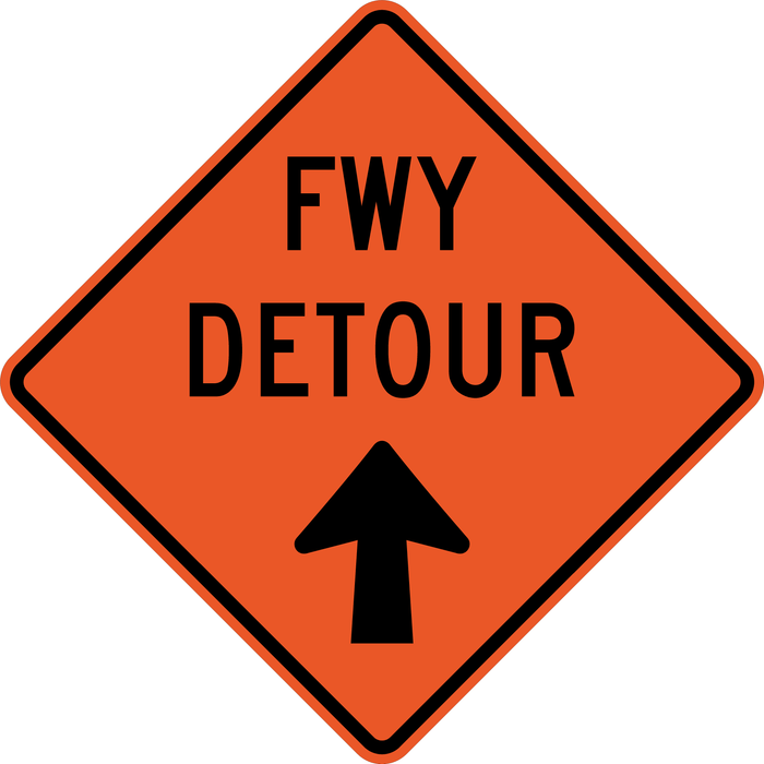 SC9(CA) FWY DETOUR AHEAD