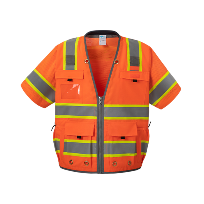 SP314C3 Class III Heavy Duty Surveyors Vest Orange