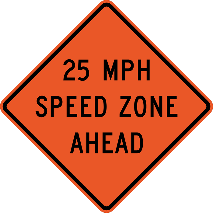 W3-5a 25 MPH SPEED ZONE AHEAD