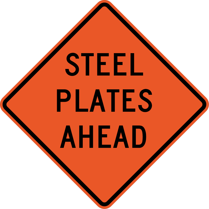 W8-24 STEEL PLATE AHEAD