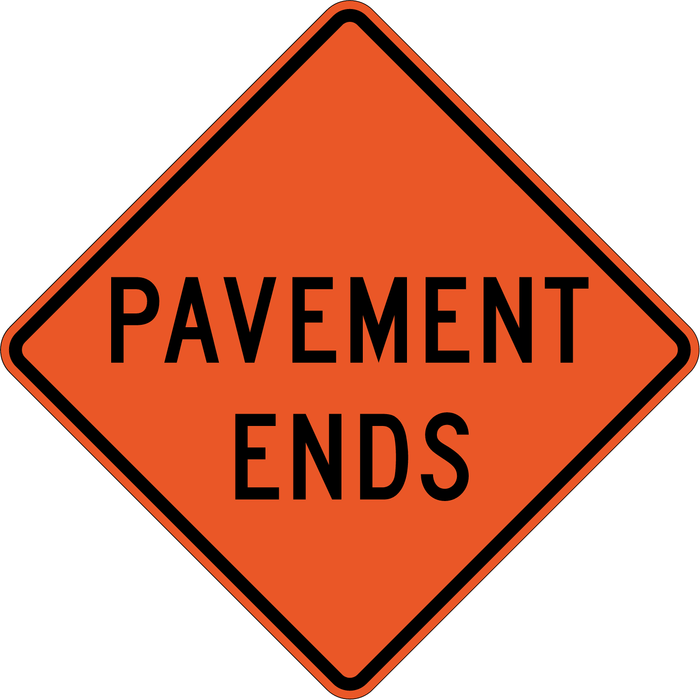 W8-3 PAVEMENT ENDS