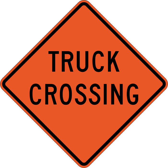 W8-6 TRUCK CROSSING